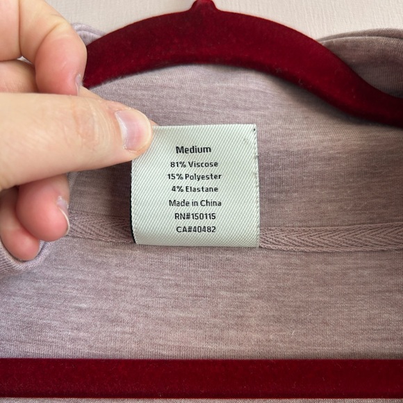 Varley Women’s Hawley Half - Zip Sweatshirt Double Soft Sz M Mauve Mark - Picture 4 of 6